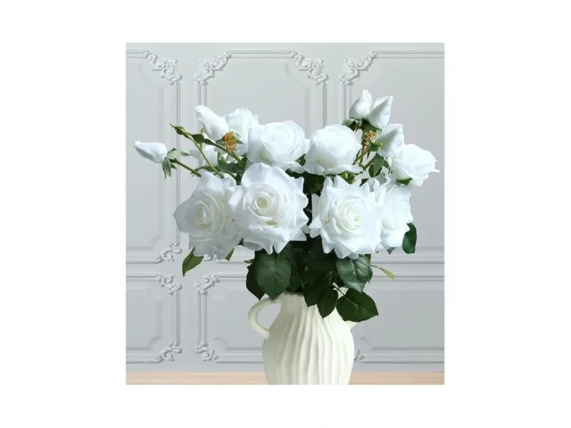 White Fake Flowers For Wedding Decor Realistic… Code