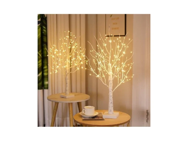 Lighted Trees For Indoor Decor 24 2ft White Birch… Code