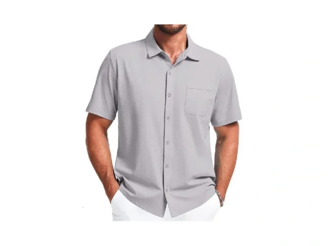 Banzhuke Mens Short Sleeve Dress Shirts Business… Code