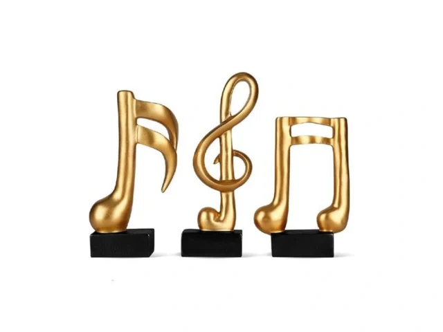 Blltzzz 3 Pcs Music Note Sculptures Handmade Modern… Code
