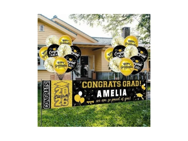 Graduation Party Decorations Gold Black… Code