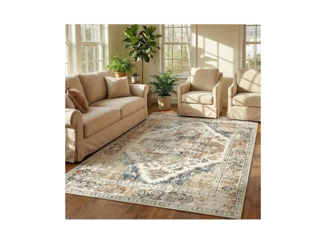 Jinchan 6×9 Large Area Rug Vintage Washable… Code