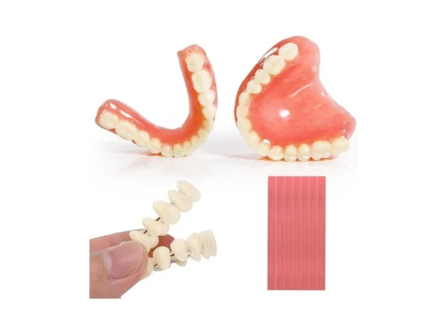 Full Set Fake Teeth Denture Kit – Top Bottom… Coupon