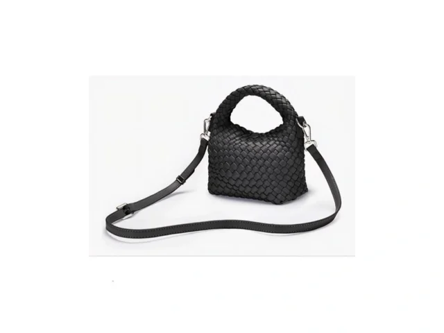 Vegan Leather Woven Crossbody Bag Mini Hobo… Code