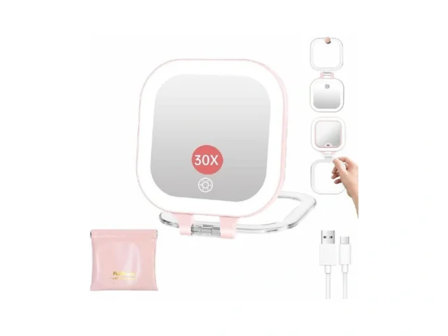 Funtouch Rechargeable Travel Makeup Mirror 20x 1x… Code