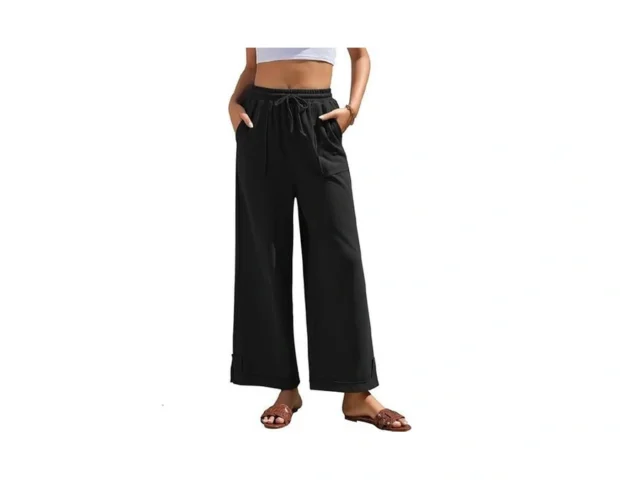 Grewley Womens Palazzo Pants Wide Leg Cotton Loose… Code
