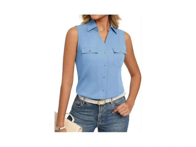 Grace Karin Women Sleeveless Button Down Shirts… Coupon