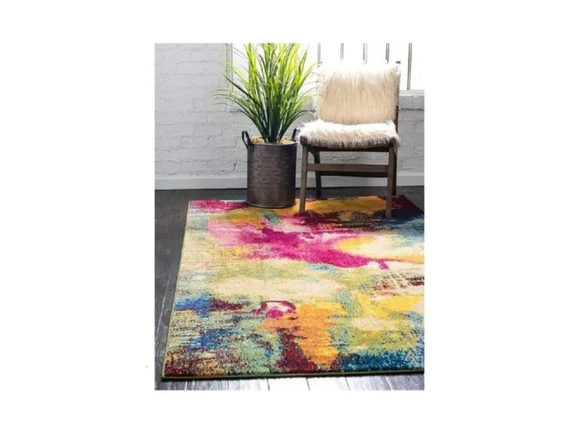 Unique Loom Estrella Collection Colorful Abstract… Coupon