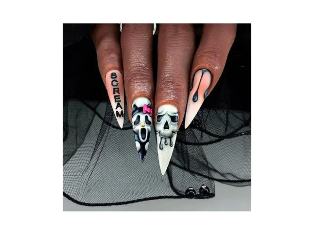 Ruokexin Halloween Press On Nails Long Stiletto… Code