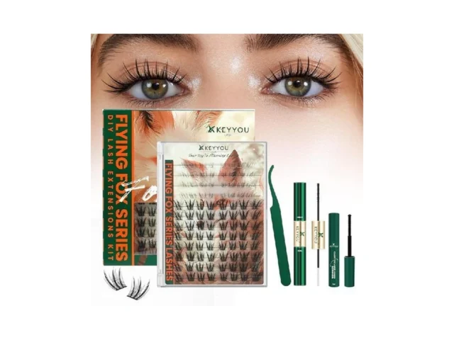 Keyyou Lash Clusters Kit 96pcs Fox Eye Lashes Lash… Code