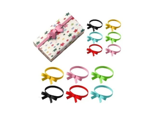 Qupiva 12pcs Reusable Silicone Christmas Gift Wrap… Code