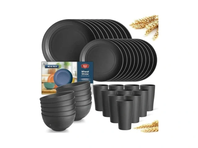 Teivio 40-piece Kitchen Plastic Wheat Straw… Coupon