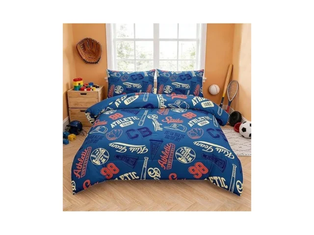 Mwmwmw Boys Baseball Comforter Set Full 3 Pcs… Code