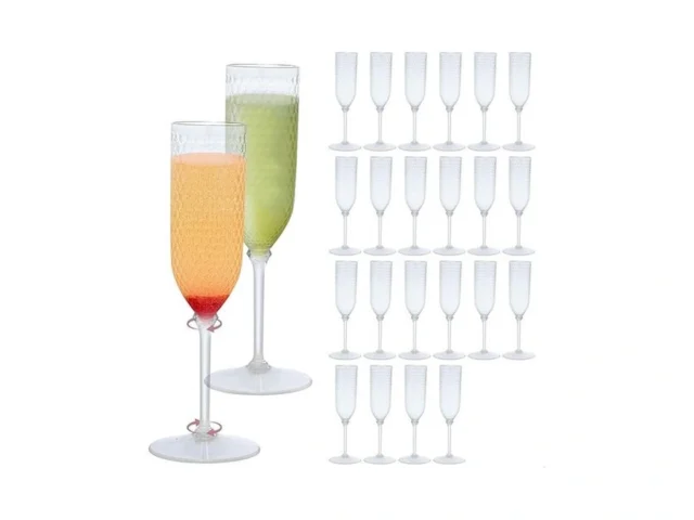 Calbode 24pcs Plastic Champagne Flutes With… Code