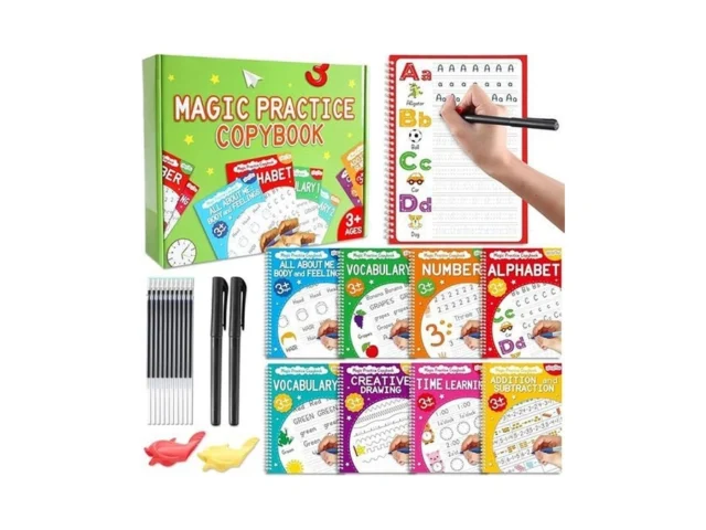 Gisgfim 8 Pack Magic Grooved Writing Practice Books…