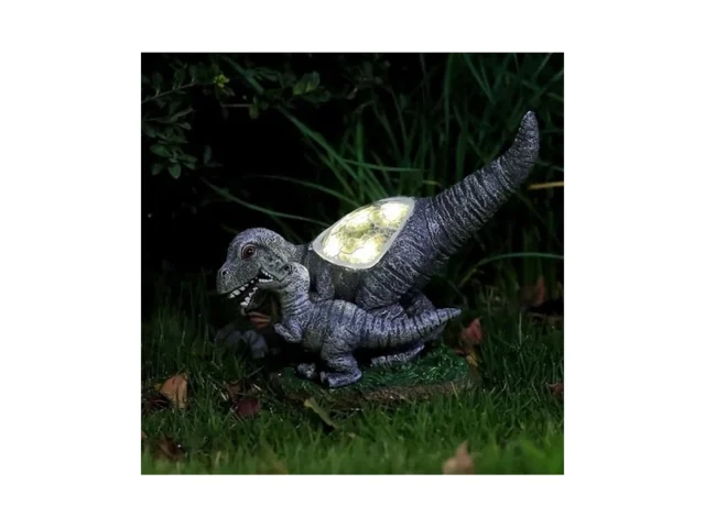 Rezpuao Garden Statue Dinosaur Solar Dinosaur Decor… Code