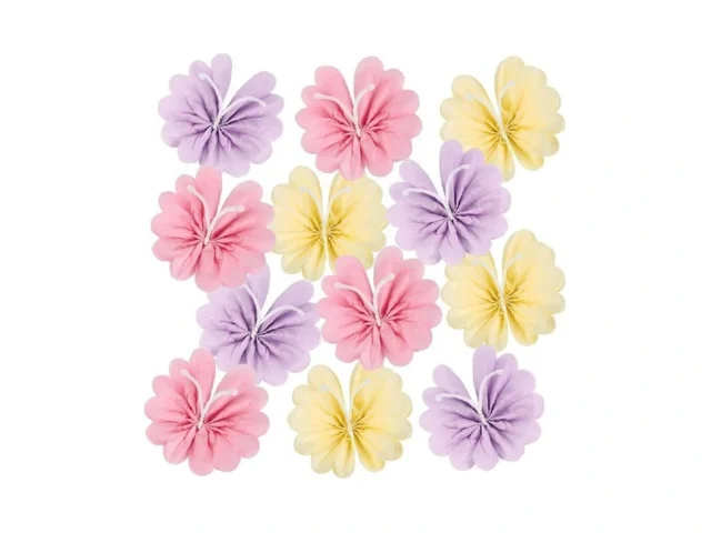 12pcs Butterfly Tissue Paper Pom Poms 3d Butterfly… Code