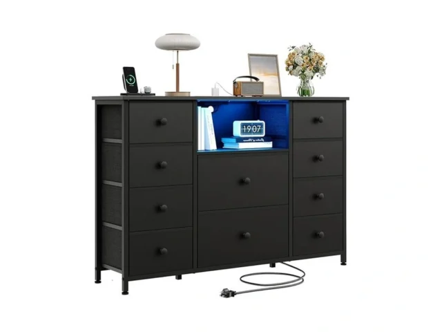 Dresser For Bedroom With 10 Drawers Black Storage… Code