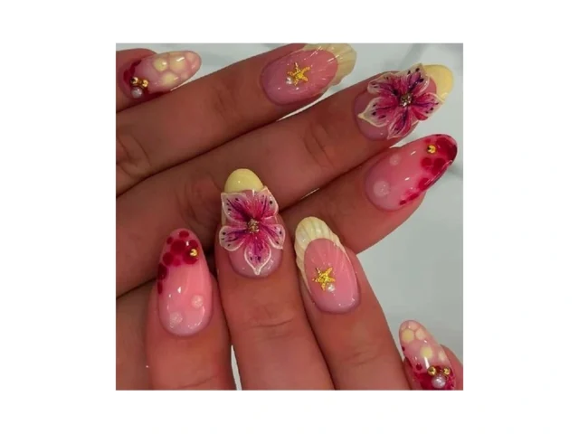 Almond Press On Nails Medium Length Fake Nails With… Code