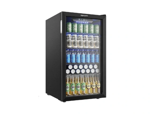 Euhomy Mini Fridge 130 Can Beverage Refrigerator… Code