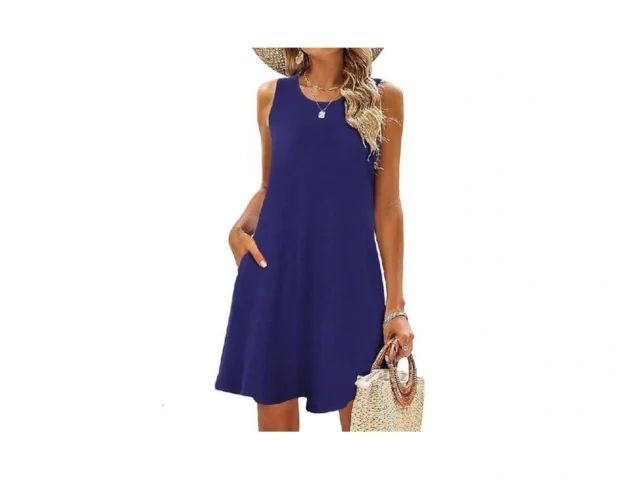 Simplefun Ladies Sundresses Casual Cruise Crew Neck… Code
