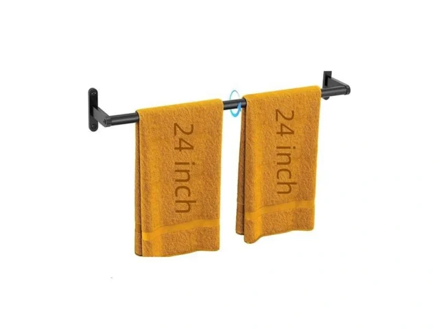 Black Towel Bar 24 Inch Towel Rack For Bathroom… Code