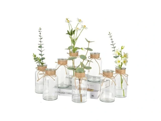 8 Glass Bud Vases 6 4 H Mason Jars Transparent… Code