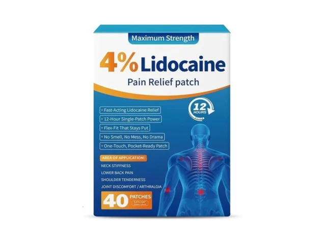 4 Lidocaine Pain Relief Patches Fast-acting 12-hour… Code