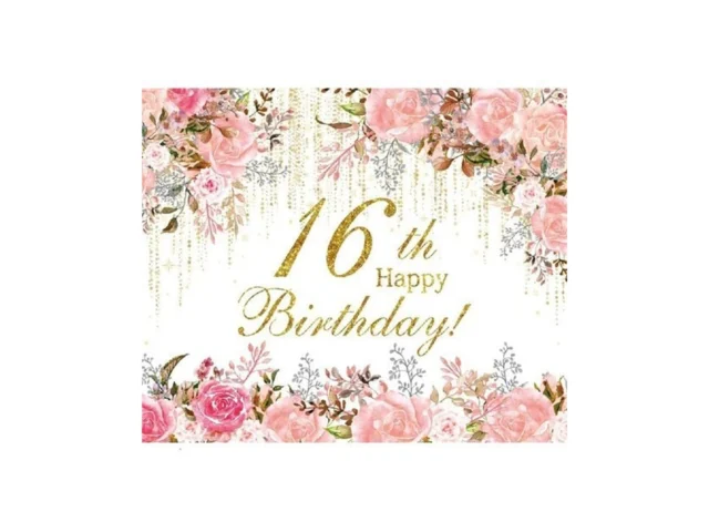 Pnylzzyxh Happy 16th Birthday Banner 16th Birthday… Code