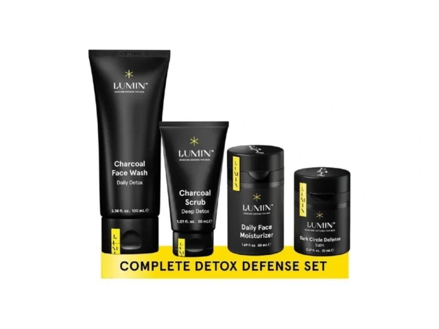 Lumin 4 Piece Men Skincare Set With Charcoal Face… Coupon