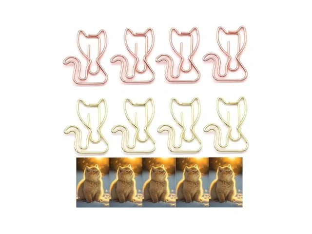 Upquzzfy 20 Pcs Metal Cat-shaped Paper Clips Set -… Code