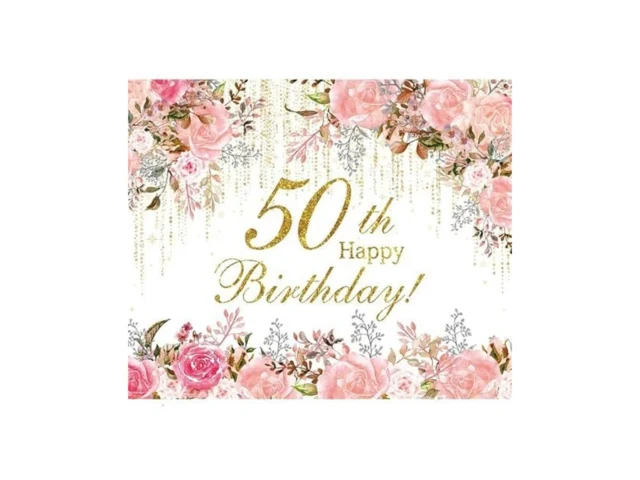 Pnylzzyxh 50th Birthday Backdrop Decorations… Code