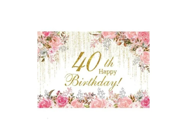 Pnylzzyxh Watercolor Floral 40th Happy Birthday… Code