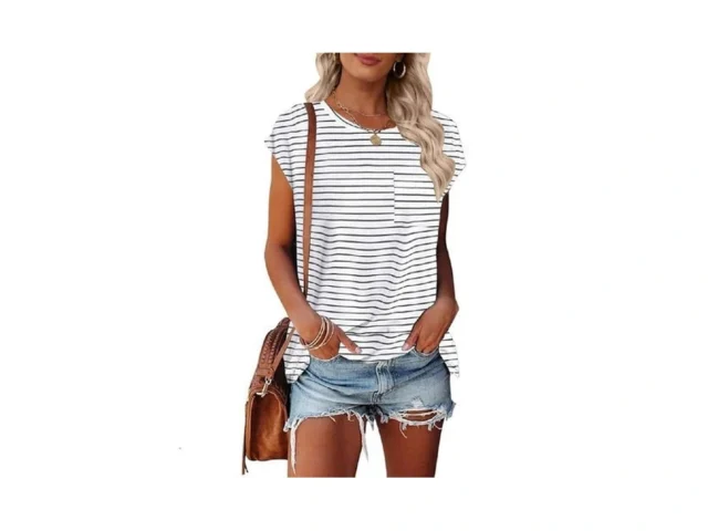 Merokeety Women S Casual Cap Sleeve T Shirts Basic… Coupon