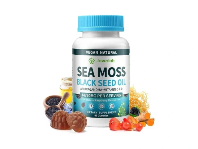 Vegan Ashwagandha Sea Moss Gummies – Black Seed Oil… Code