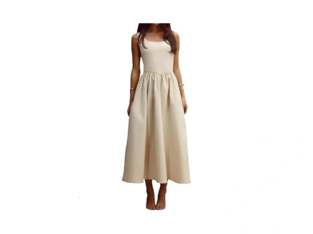 Yundai Elegant Sleeveless Midi Dress For Women… Code