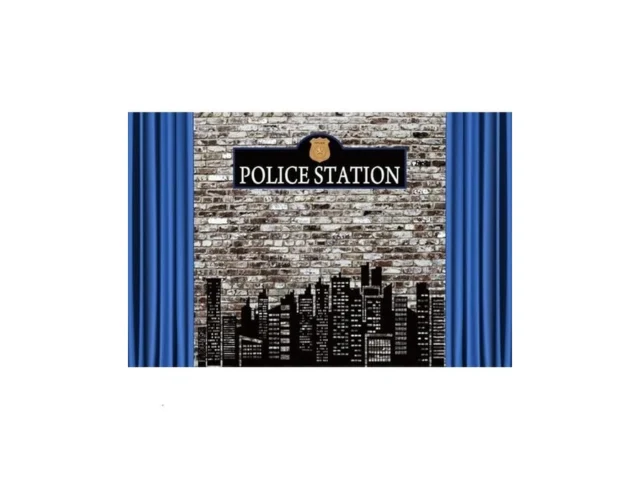 Pnylzzyxh Police Station Backdrop Police Birthday… Code