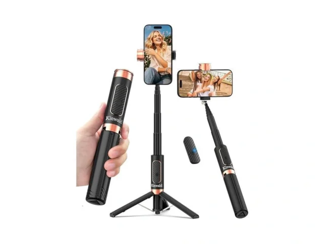 Kinwald Selfie Stick Tripod For Iphone Android… Code