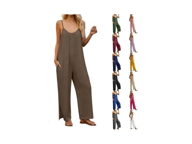 Jumpsuits For Women Linen Long Rompers Spaghetti… Code