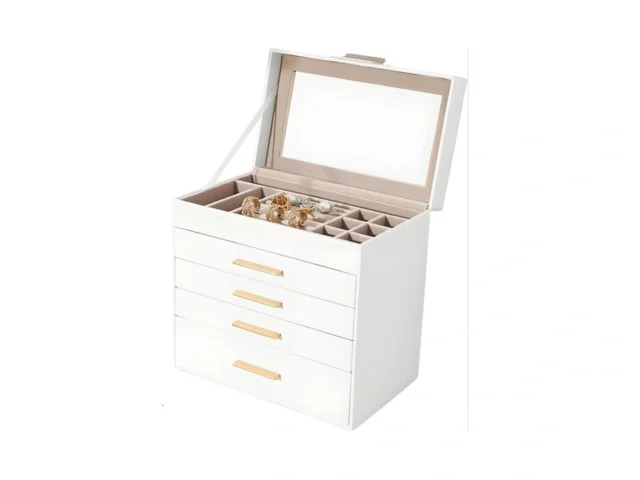 Irosiy 5 Layer Jewelry Box For Women Glass Lid… Code