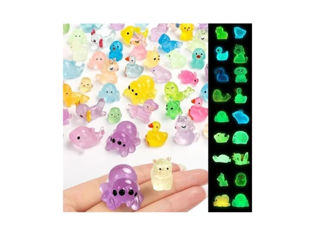 Greseesm 100pcs Luminous Mini Resin Animals Tiny… Code
