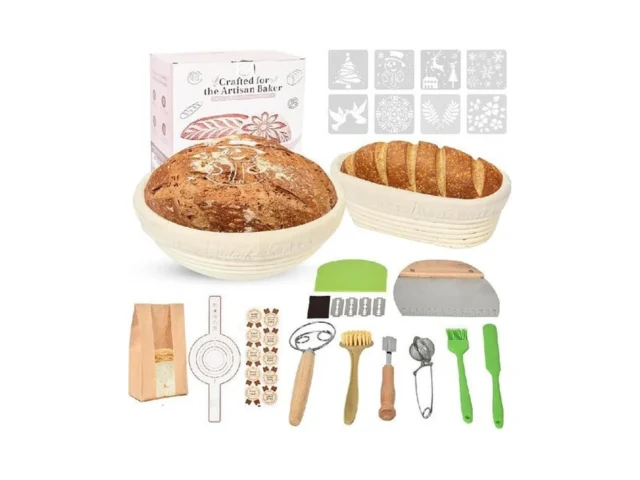 Gladify Banneton Bread Proofing Basket Set 9 Round… Code