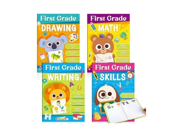 Chiazllta 4 Pack 1st Grade Workbook Set For Kids… Code