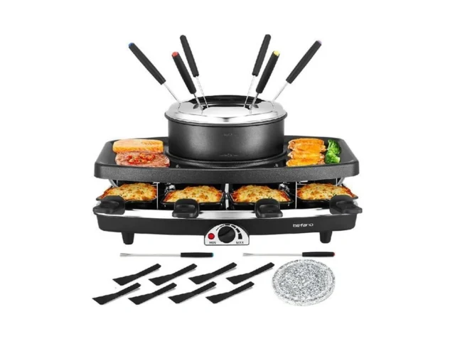Befano Electric Raclette Bbq Grill With Fondue Pot… Code