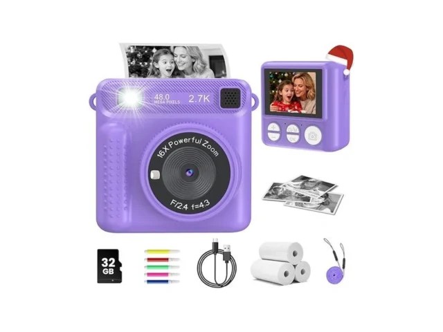 Jpverly Kids Camera Instant Print 1080p Hd Digital… Code