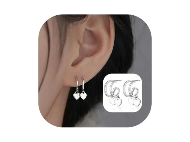 Dhzjtsl 925 Sterling Silver Heart Earrings For… Code