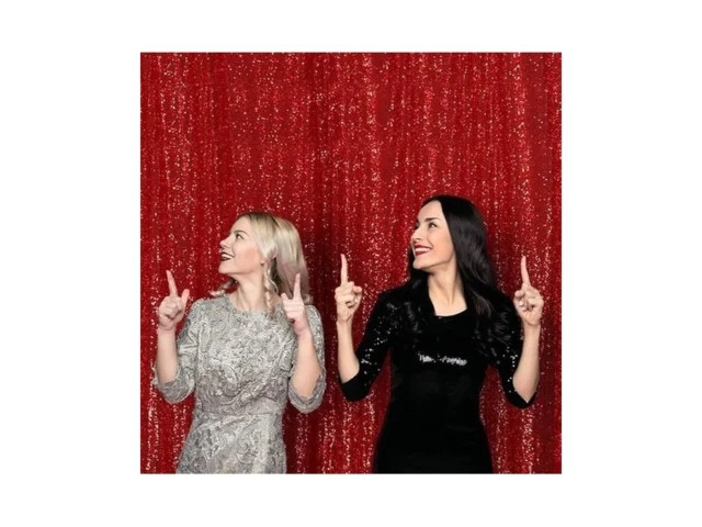 Juya Delight 6ft X 8ft Red Sequin Backdrop Curtain… Code