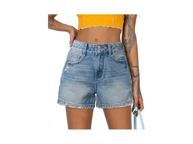 Onlypuff Women Casual Jean Shorts Trendy High… Code