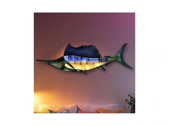 Liffy Metal Fish Wall Art 36 Large Sailfish Wall… Code