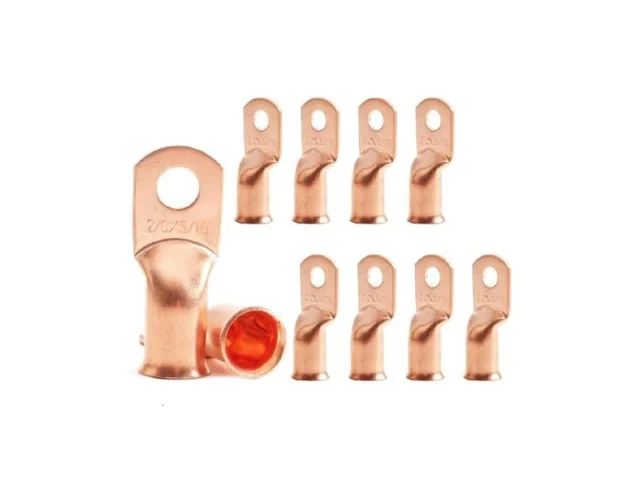 10pcs 2 0 Awg 5 16 Stud Heavy Duty Copper Wire Lugs…